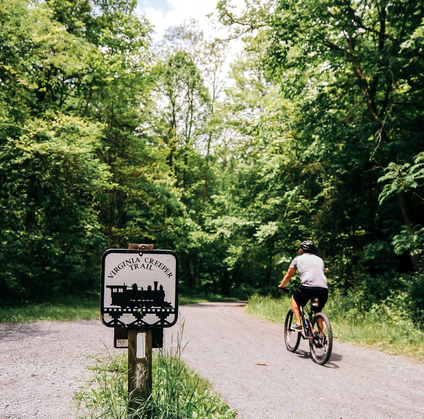 Virginia Creeper Trail Rails to Trails Marker